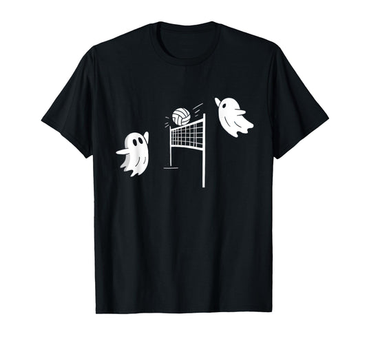 Funny Volleyball Halloween Ghost-Volleyball Sports Lovers T-Shirt