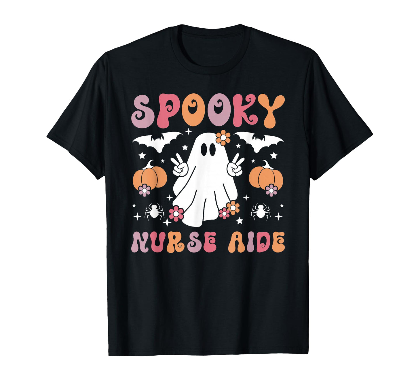 Spooky Nurse Aide Halloween Nursing Aides T-Shirt