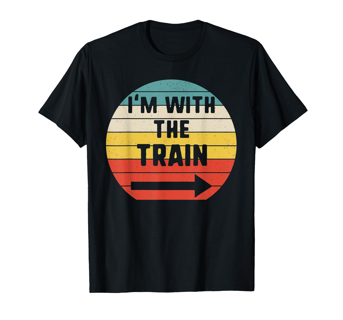 I'm With train Halloween Matching Couple Costume Vintage T-Shirt