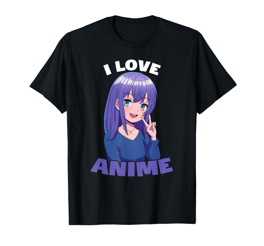 I Love Anime Girl T-Shirt