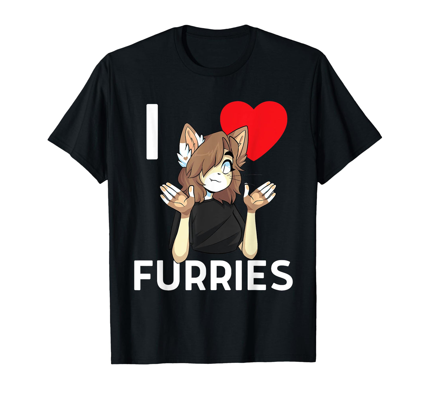 Cute I Heart Furries Furry Fandom Love T-Shirt