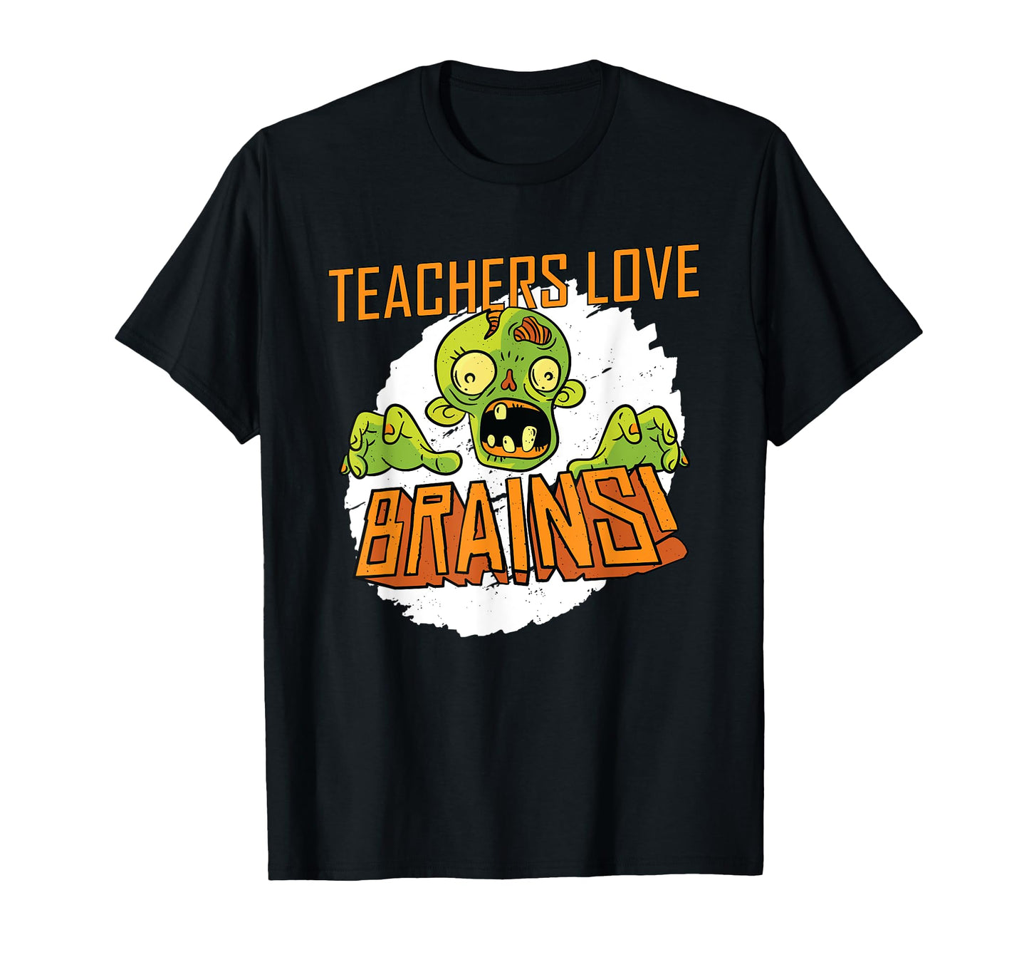 Funny Halloween Teachers Love Brains Zombie T-Shirt for Men Women