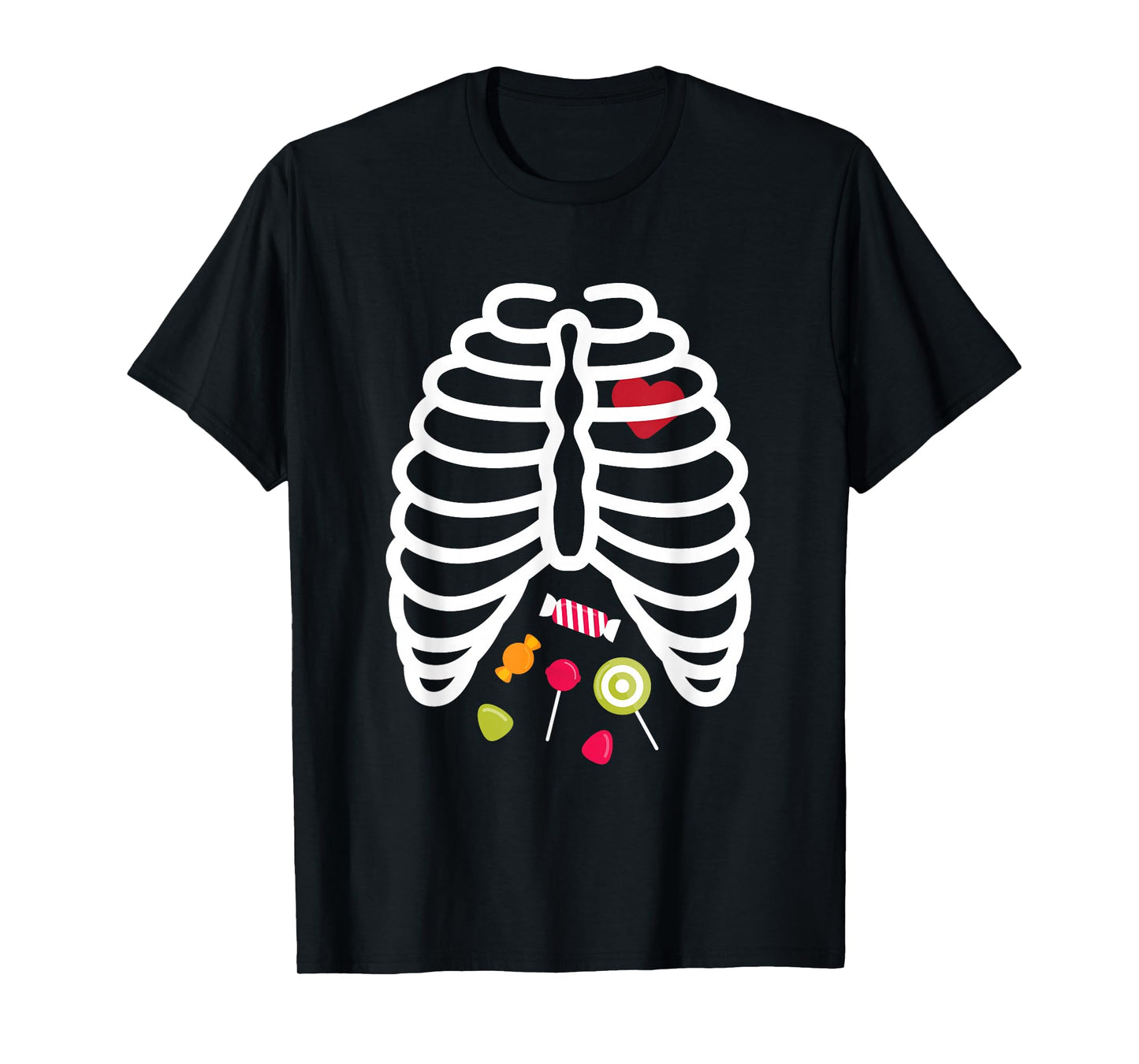 Skeleton Rib Cage Heart Candy Cute Shirt Adult Kids Tshirt T-Shirt