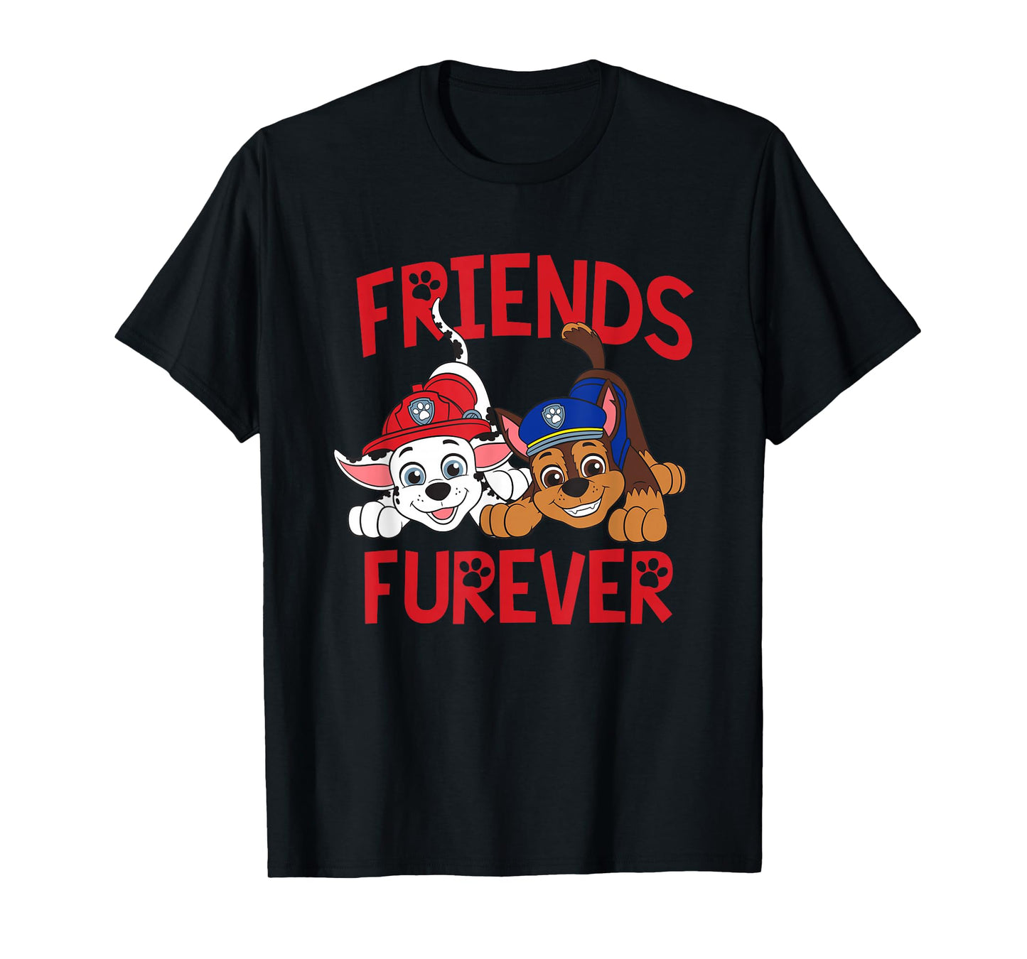 Paw Patrol Marshall and Chase Friends Furever T-Shirt