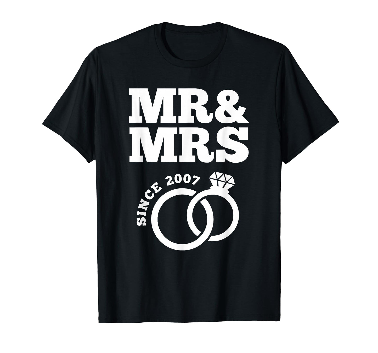 16th Wedding Anniversary Husband Wife Mr. & Mrs. Since 2007 T-Shirt