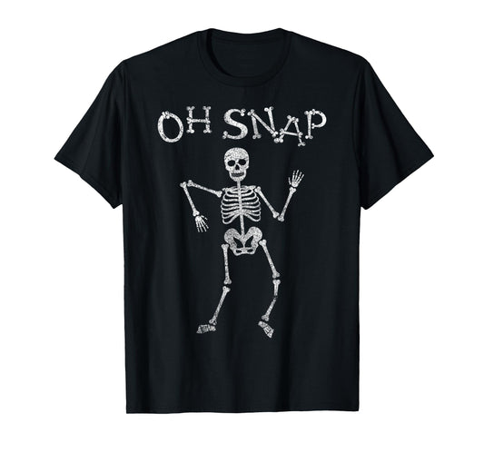 Funny Skeleton Oh Snap Halloween Night Party Costume Tee T-Shirt