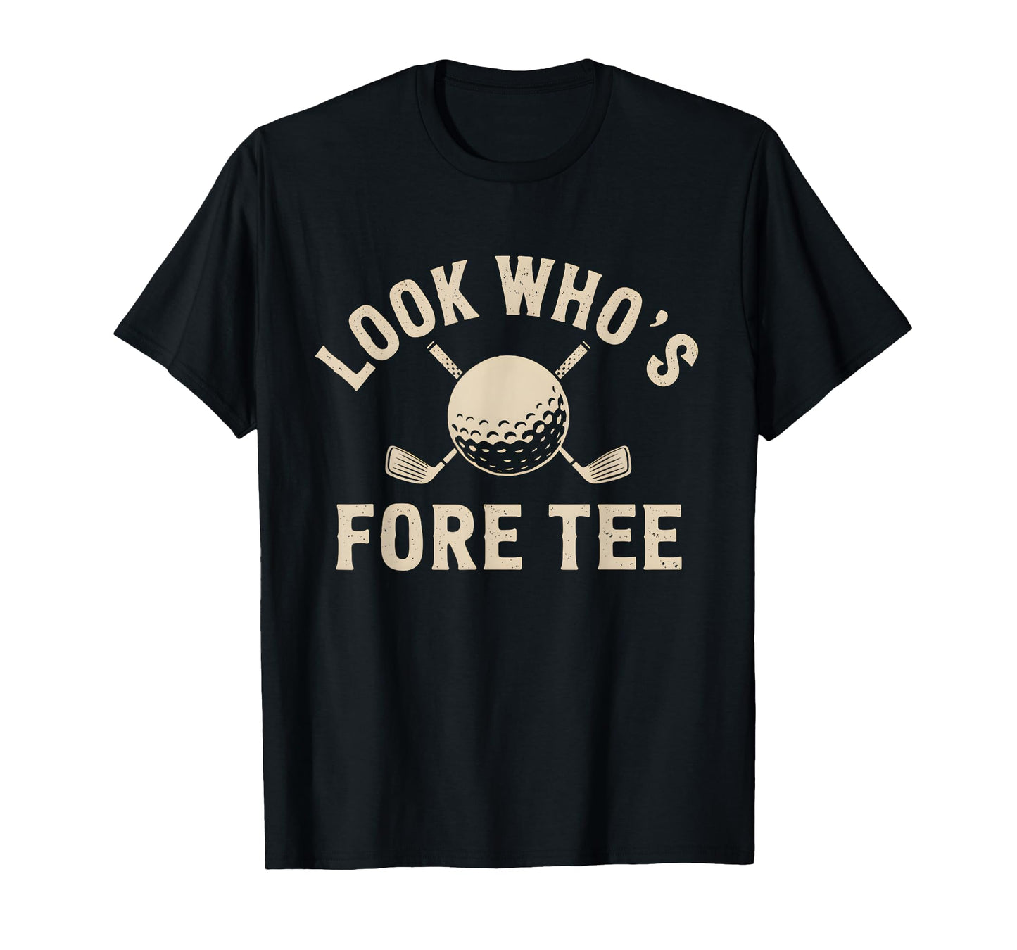 Golf 40th Birthday Pun Look Who’s Fore Tee Vintage Golfer T-Shirt