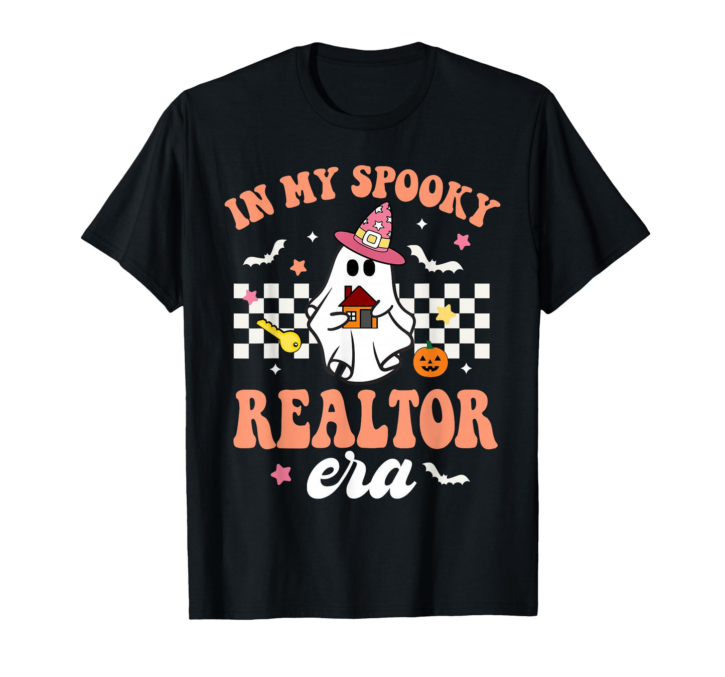 Groovy In My Spooky Realtor Era Ghost Funny Halloween T-Shirt