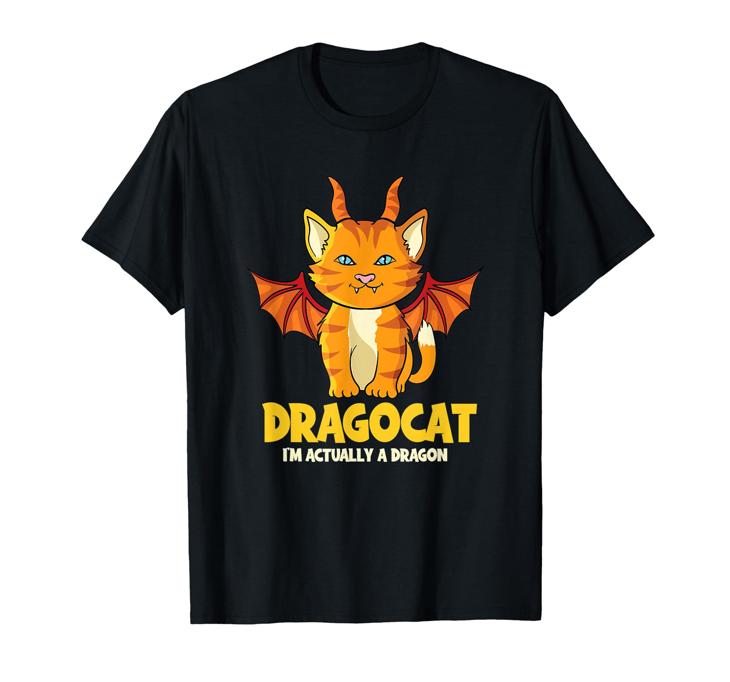 Dragocat Kitten Dragon Cat Halloween T-Shirt for Men Women Kids
