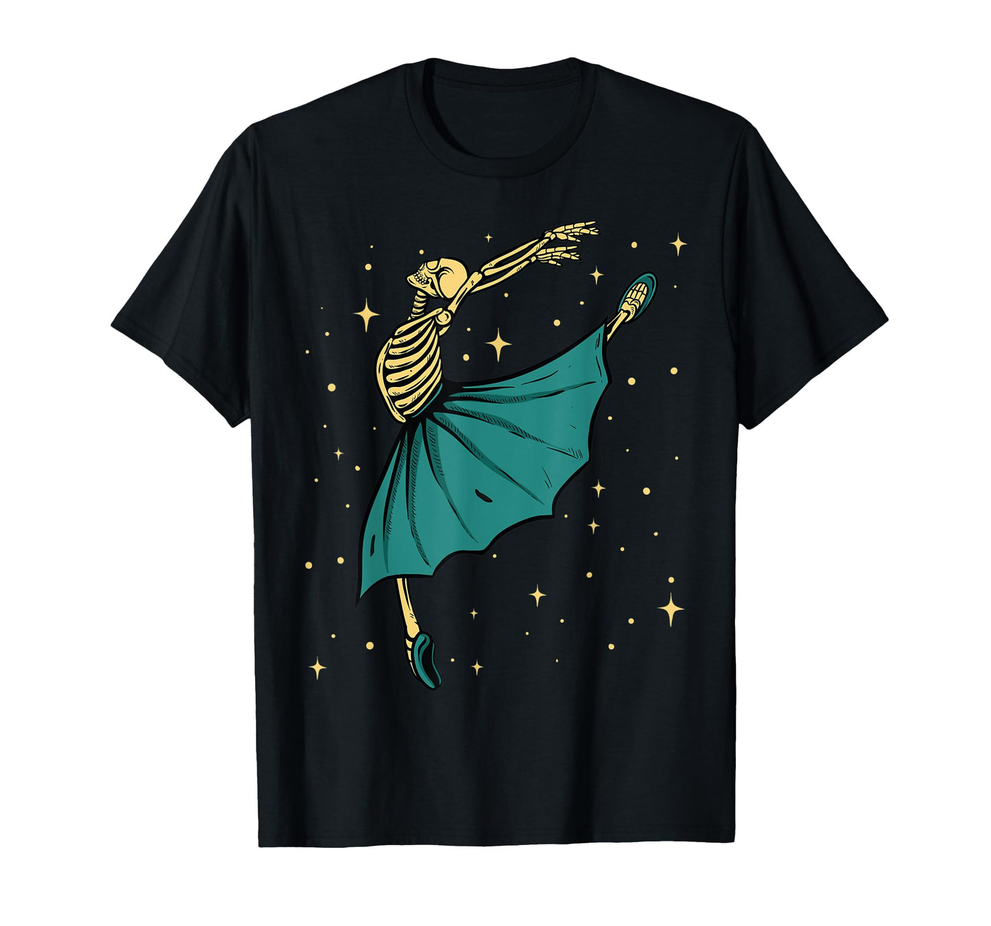 Beautiful Dancing skeleton woman Ballet dance Halloween 2021 T-Shirt