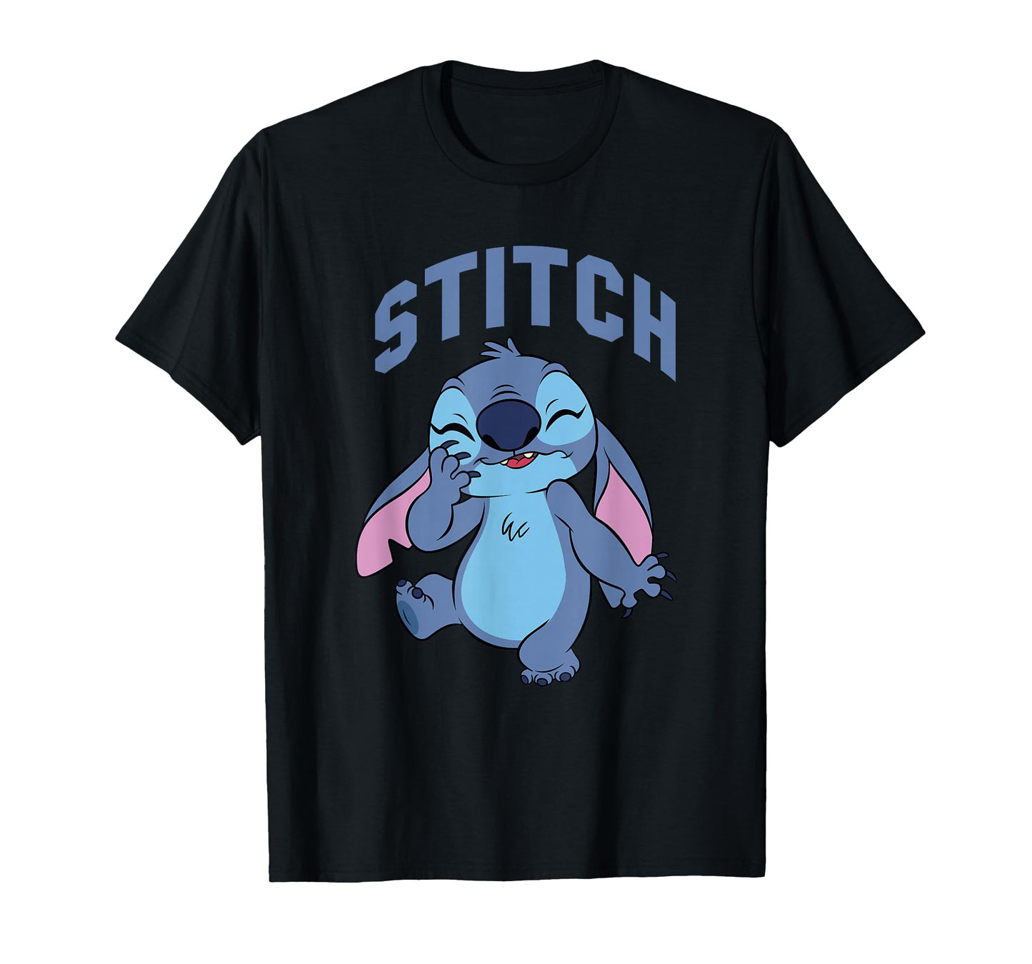 Disney Lilo & Stitch Cute Laughing Stitch Portrait T-Shirt