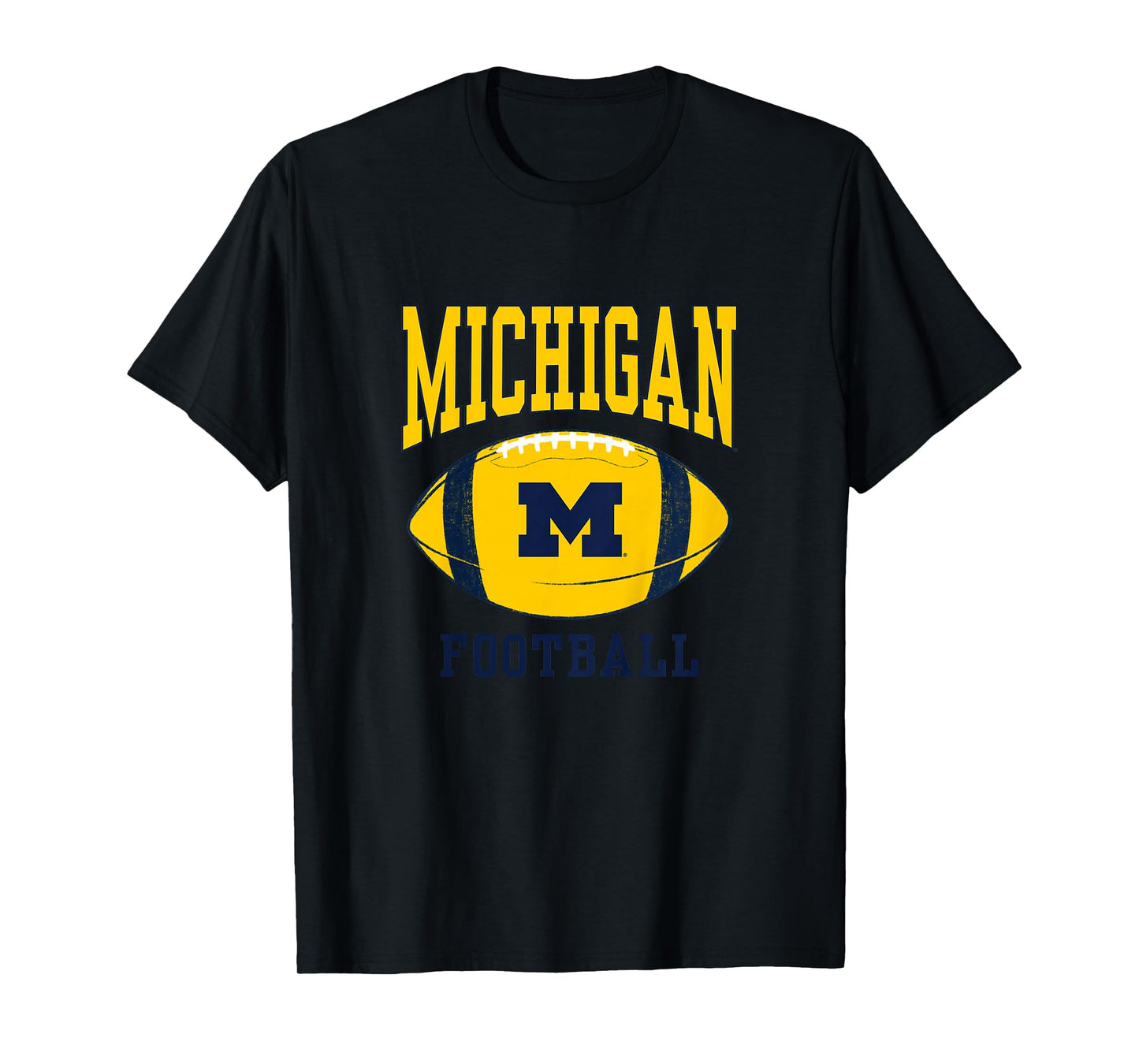 Kids University of Michigan Wolverines U of M Football Ball T-Shirt
