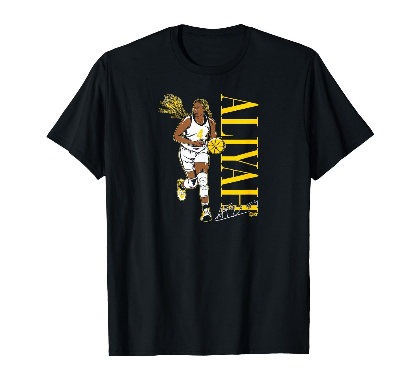 BreakingT Aliyah Boston Indiana Fever WNBA Player T-Shirt - Blue, Small