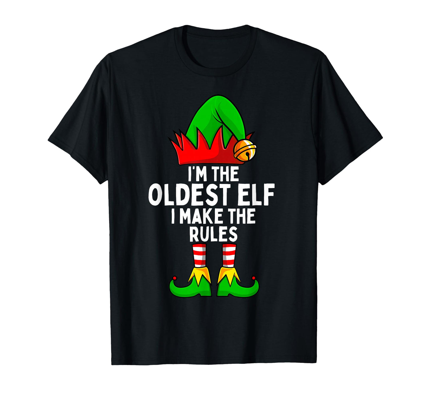 I'm The Oldest Elf Matching Family Christmas T-Shirt