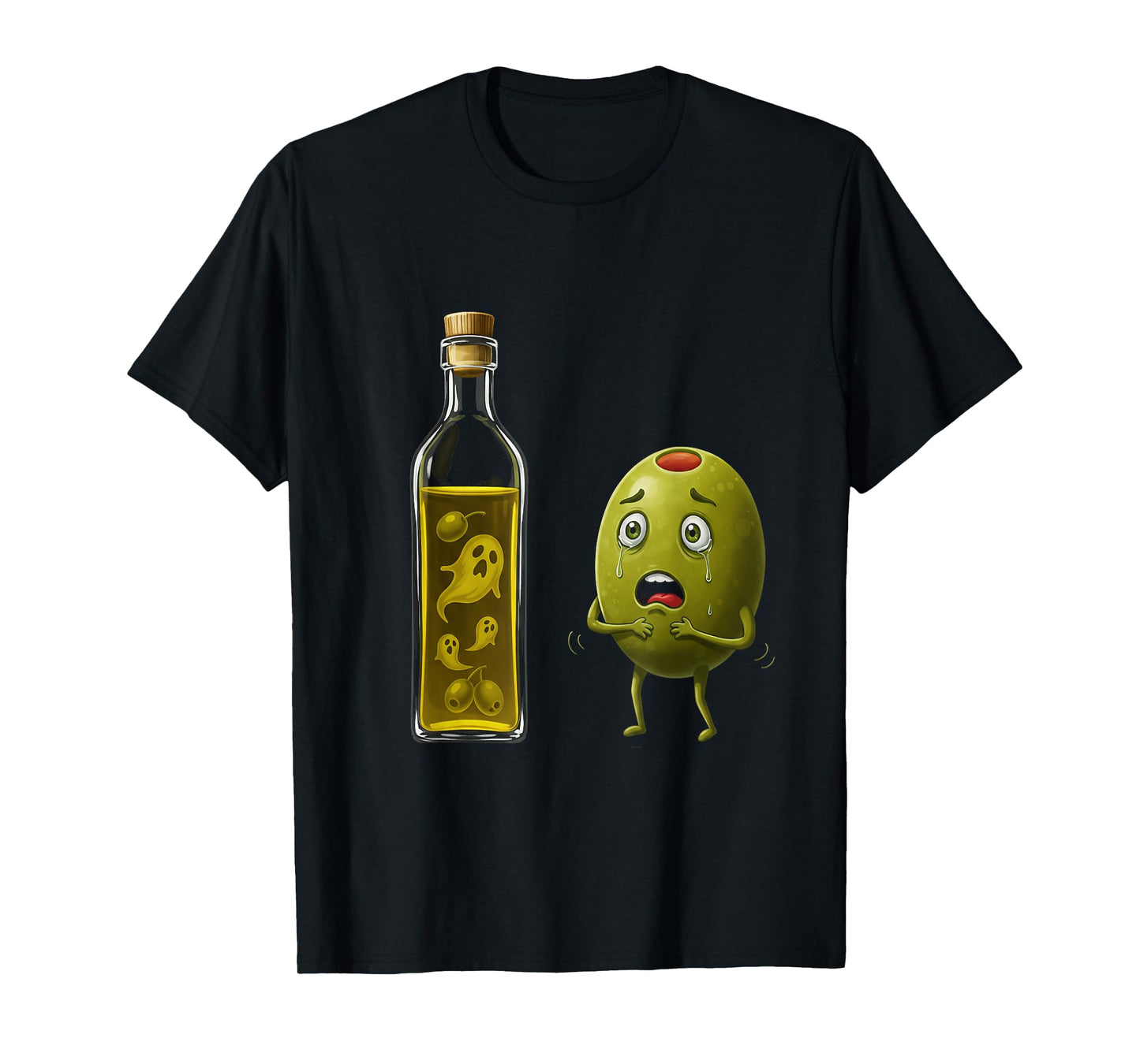 Funny Olive Oil Ghost Horror Humor Halloween Costume Design T-Shirt