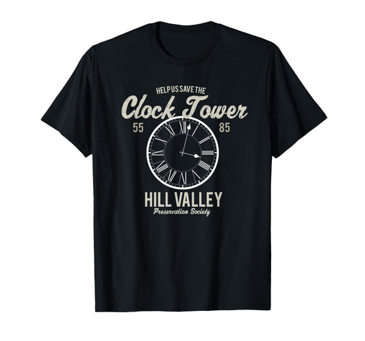 Save the Clock Tower Hill Valley Preservation Society 1985 T-Shirt