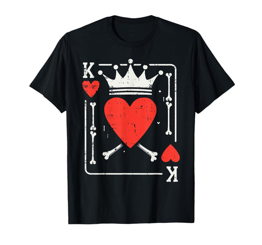 Halloween King of Hearts Bone Matching Couple Costume Men T-Shirt