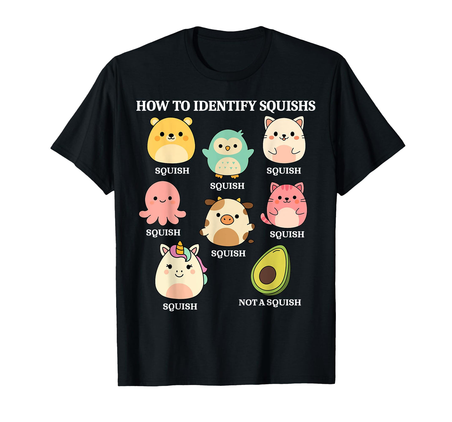 Funny Squish Squad Pastel Great Gifts Cute for Kids Woman T-Shirt