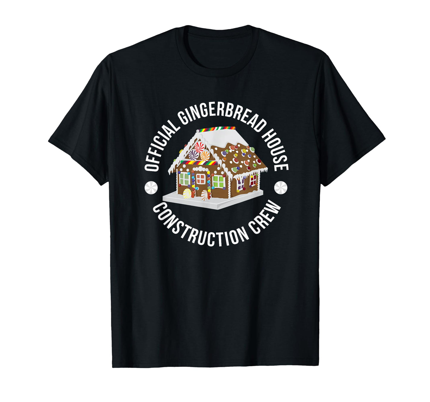 Funny Official Gingerbread House Construction Crew Christmas T-Shirt
