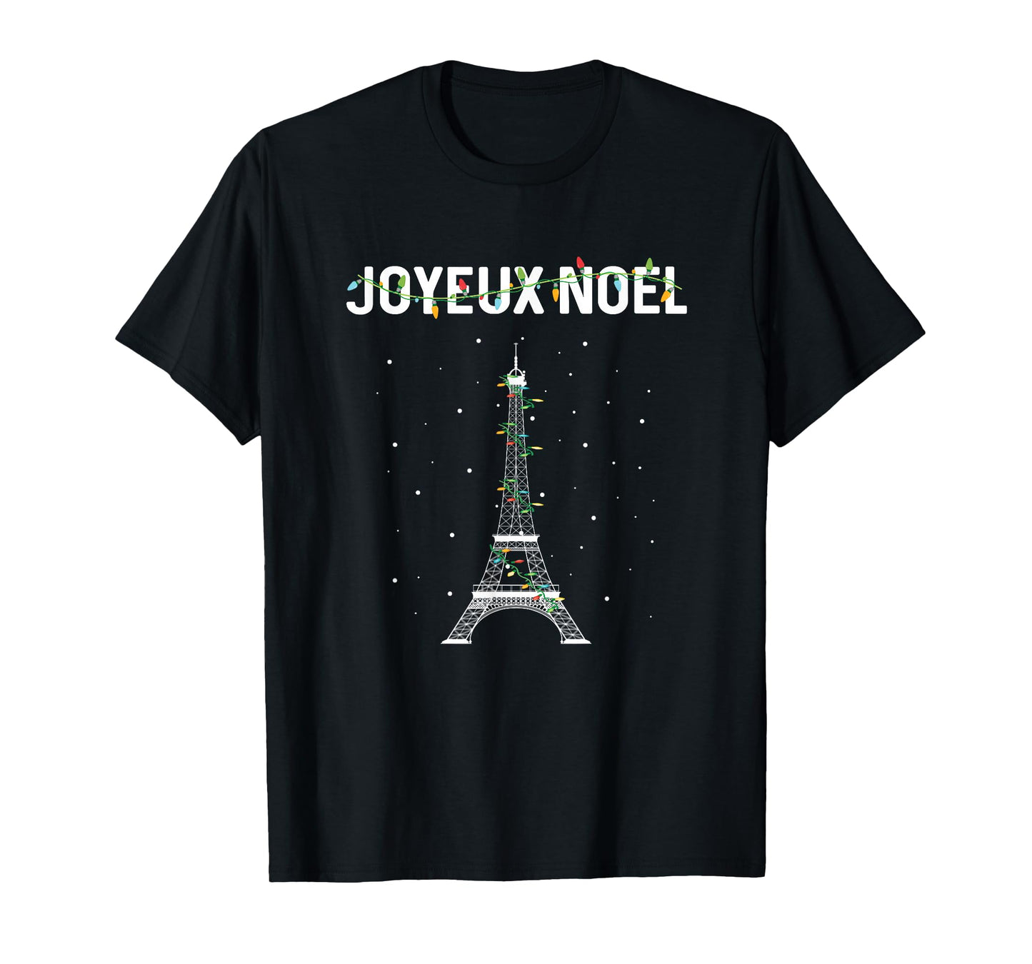 Joyeux Noel French Paris Eiffel Tower Christmas T-Shirt