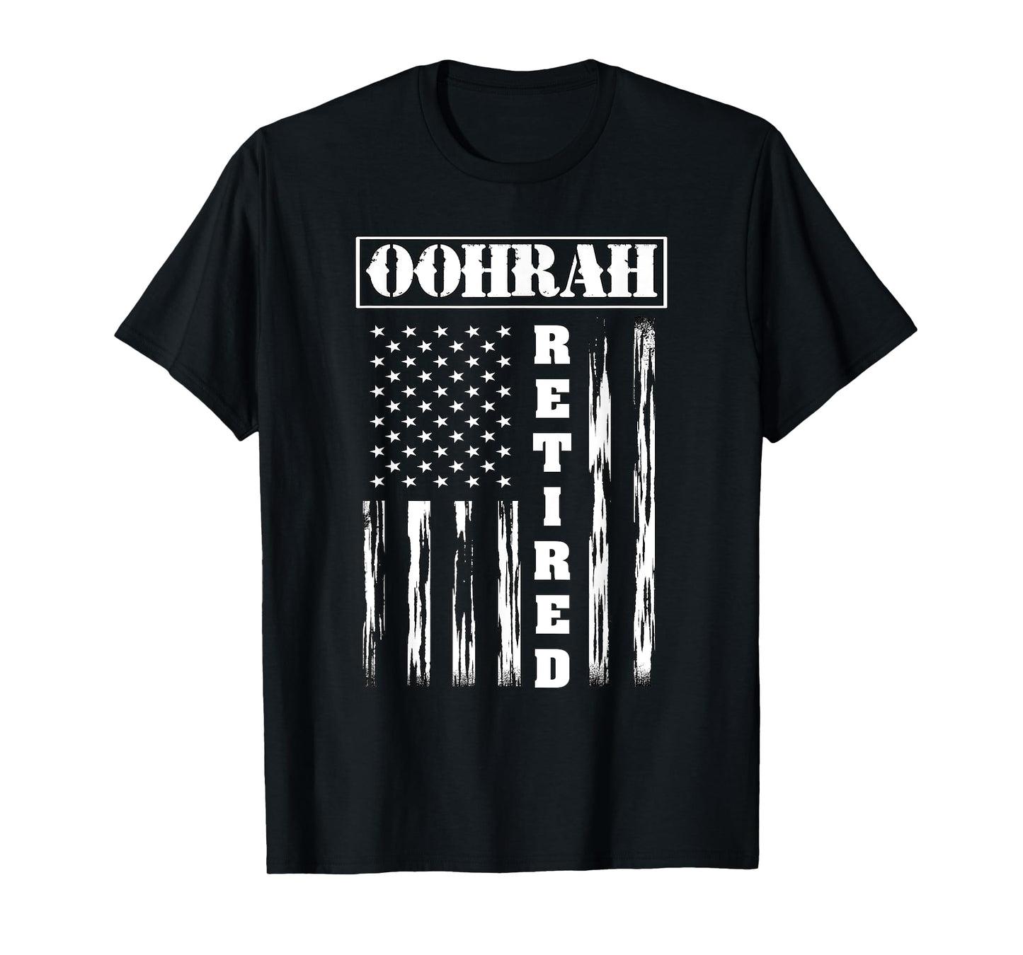 Retired Veteran OohRah - American Flag T-Shirt for Women Men