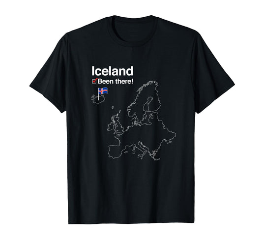 Iceland Shirt with Flag - I've Been There Map T-Shirt