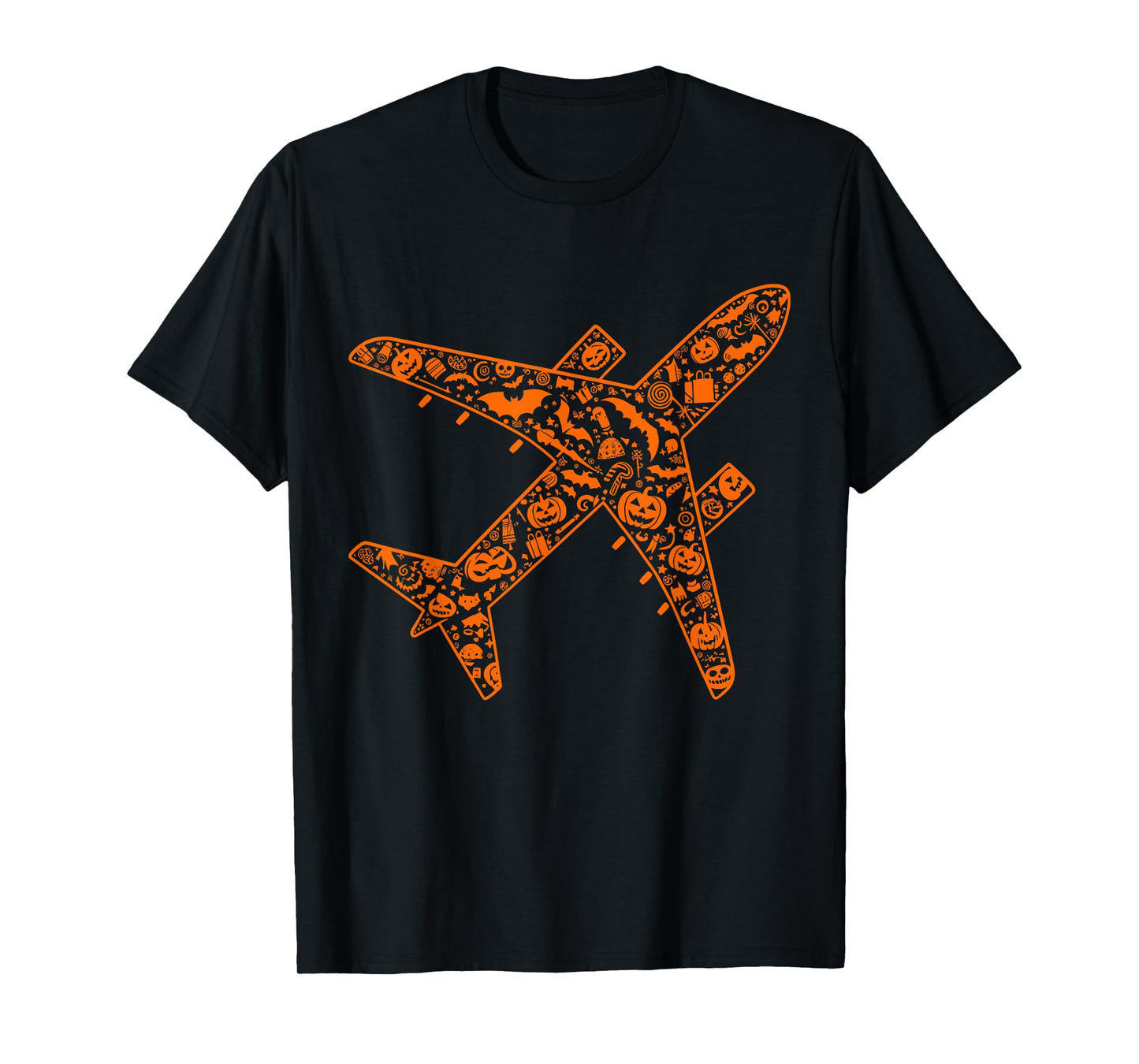Funny Pumpkin Airplane Candy Halloween Mens Womens Kids T-Shirt