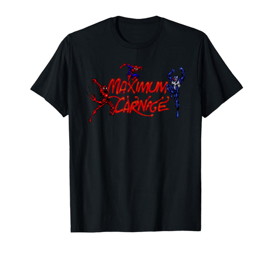 Marvel Venom and Spider-Man Maximum Carnage Retro T-Shirt Small