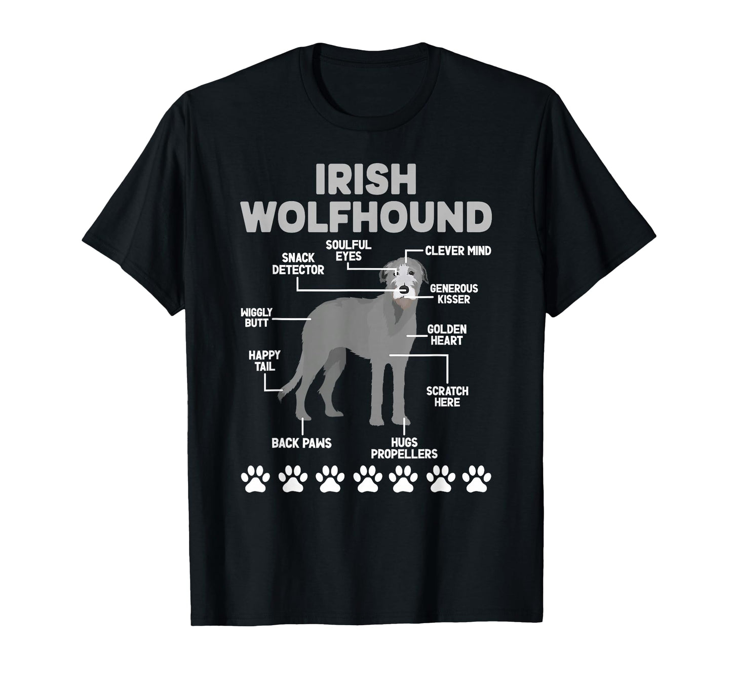 Anatomy Of Irish Wolfhound Lover Irish Wolfhound Owner T-Shirt