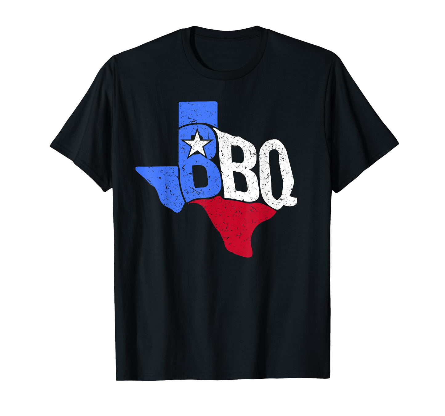 BBQ Texas State Flag and barbecue map T-Shirt