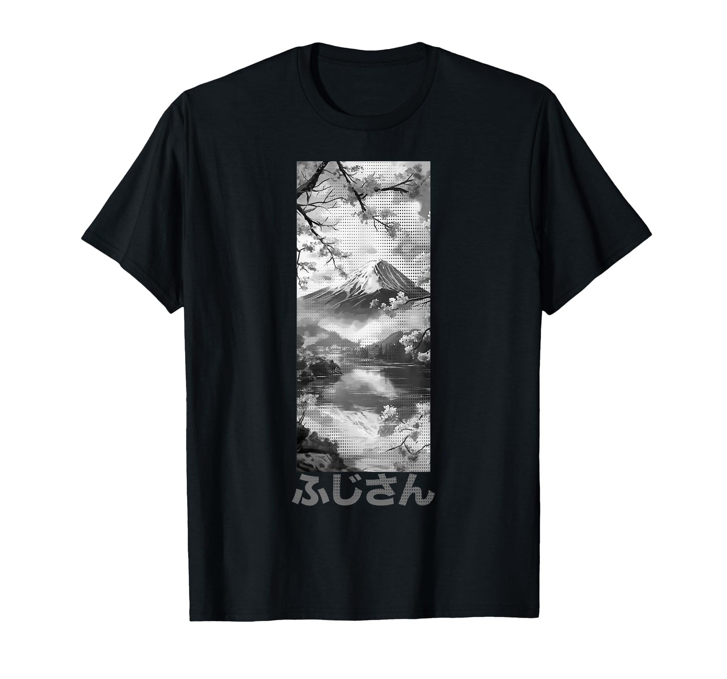 Japanese Aesthetic | Mount Fuji & Cherry Blossom Lofi Design T-Shirt