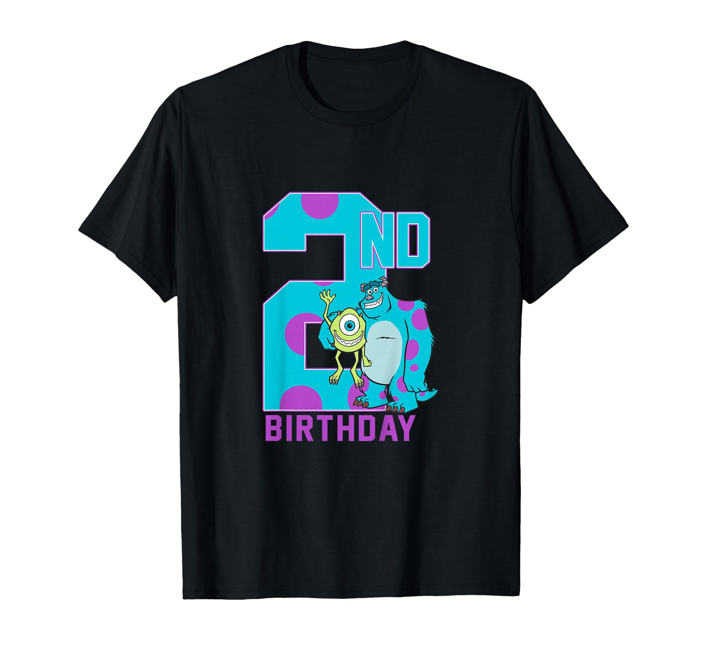 Kids Disney Pixar Monsters University Mike & Sully 2nd Birthday T-Shirt