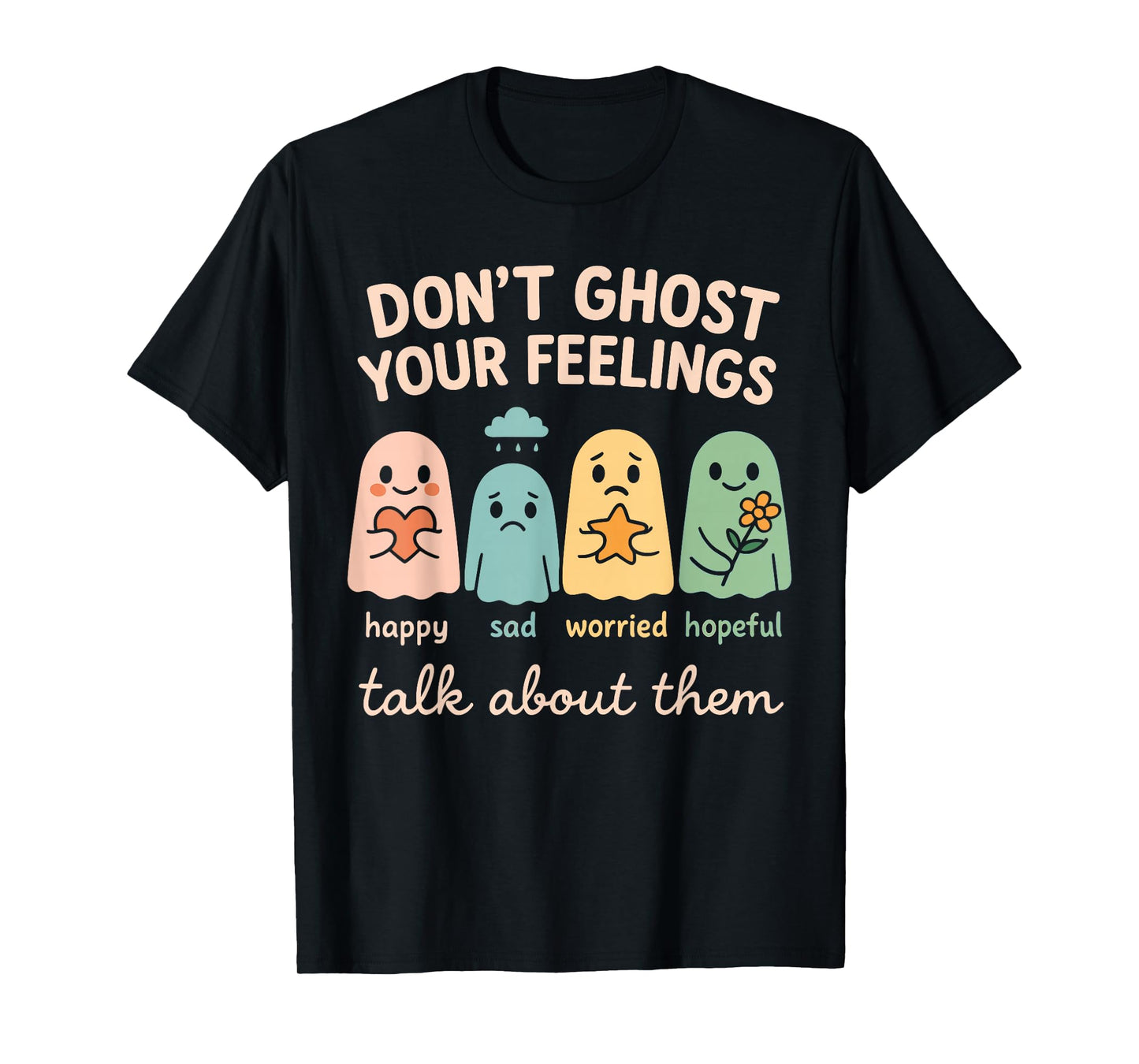 Halloween School Psychologist Shirt Dont Ghost Your Feelings T-Shirt