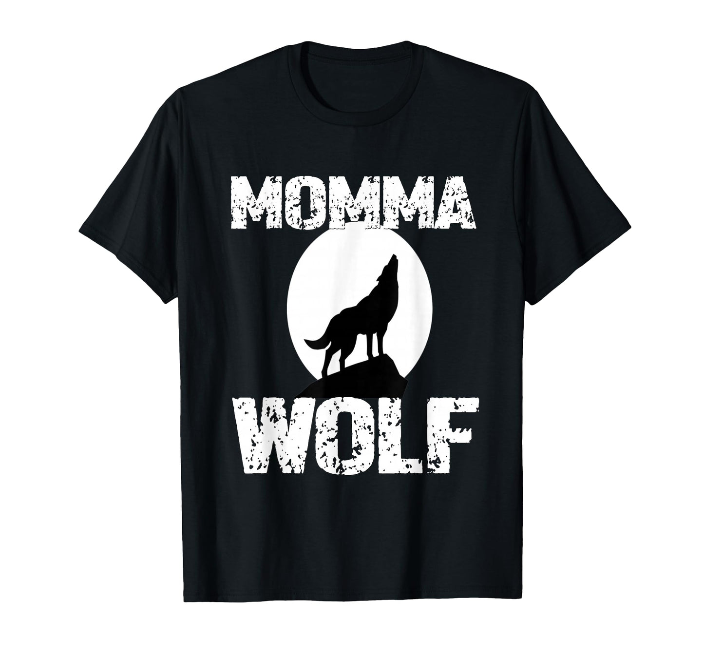 Momma Wolf Shirt Matching Family Tribe Wolves Moon Mom Mum T-Shirt