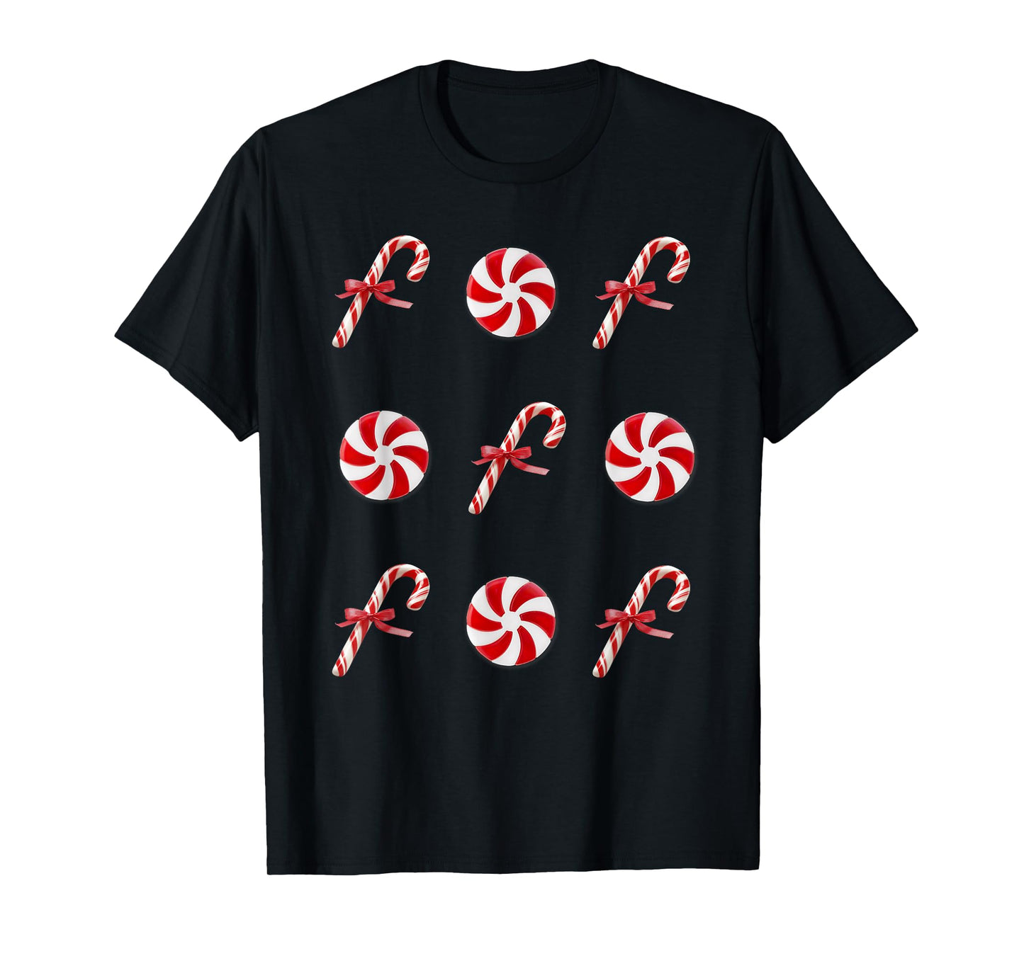 Peppermint Candy Cane Christmas T-Shirt