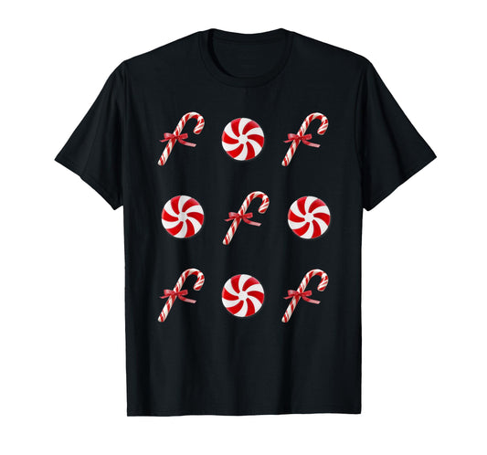 Peppermint Candy Cane Christmas T-Shirt