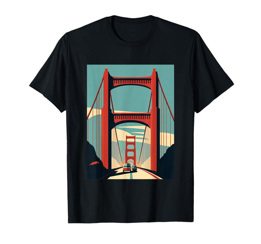 Golden Gate Bridge - San Francisco - Retro Design - Classic T-Shirt