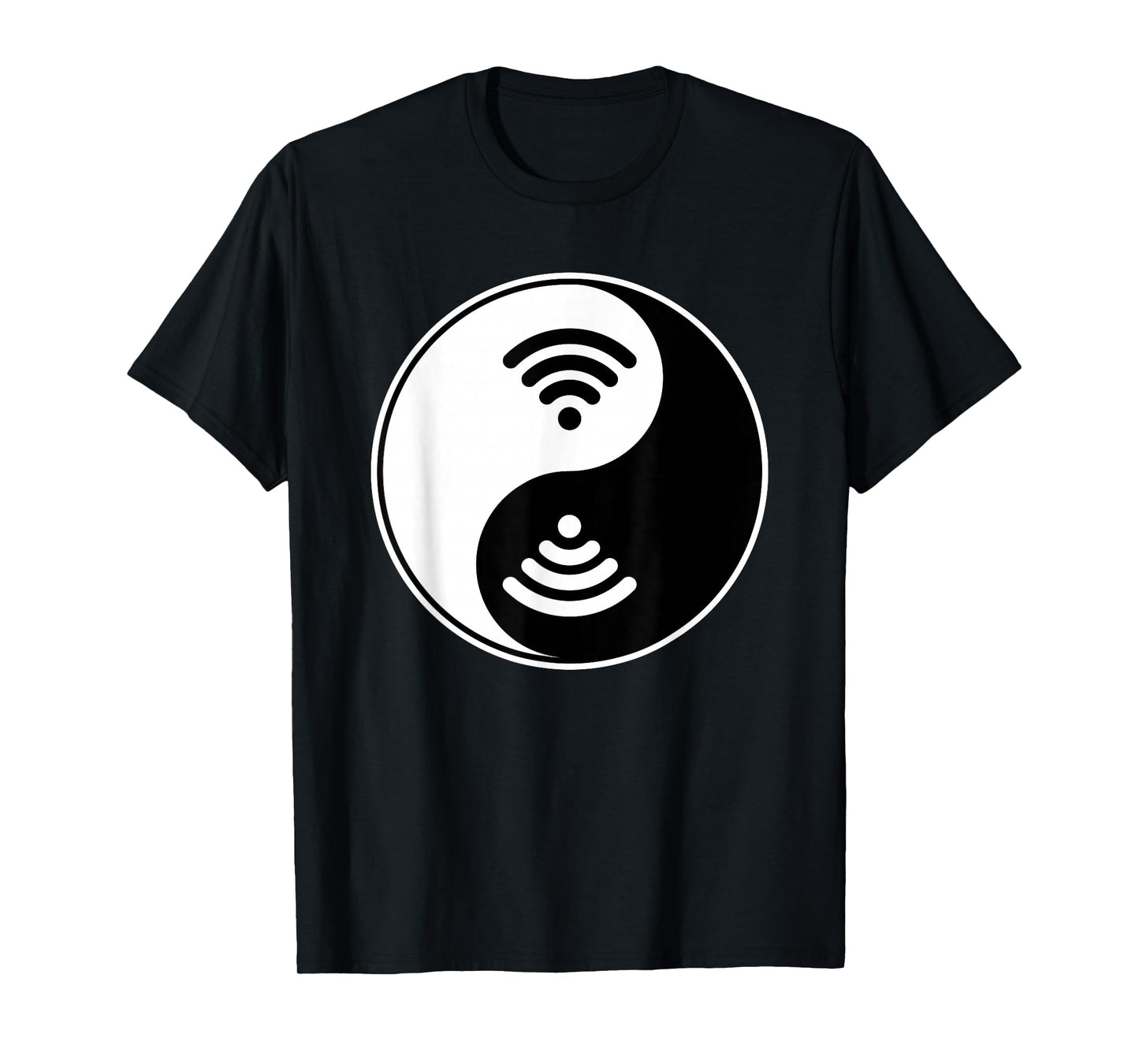 Yin Yang - Wifi Nerd Geek Symbol - Buddhist Zhen Spiritual T-Shirt