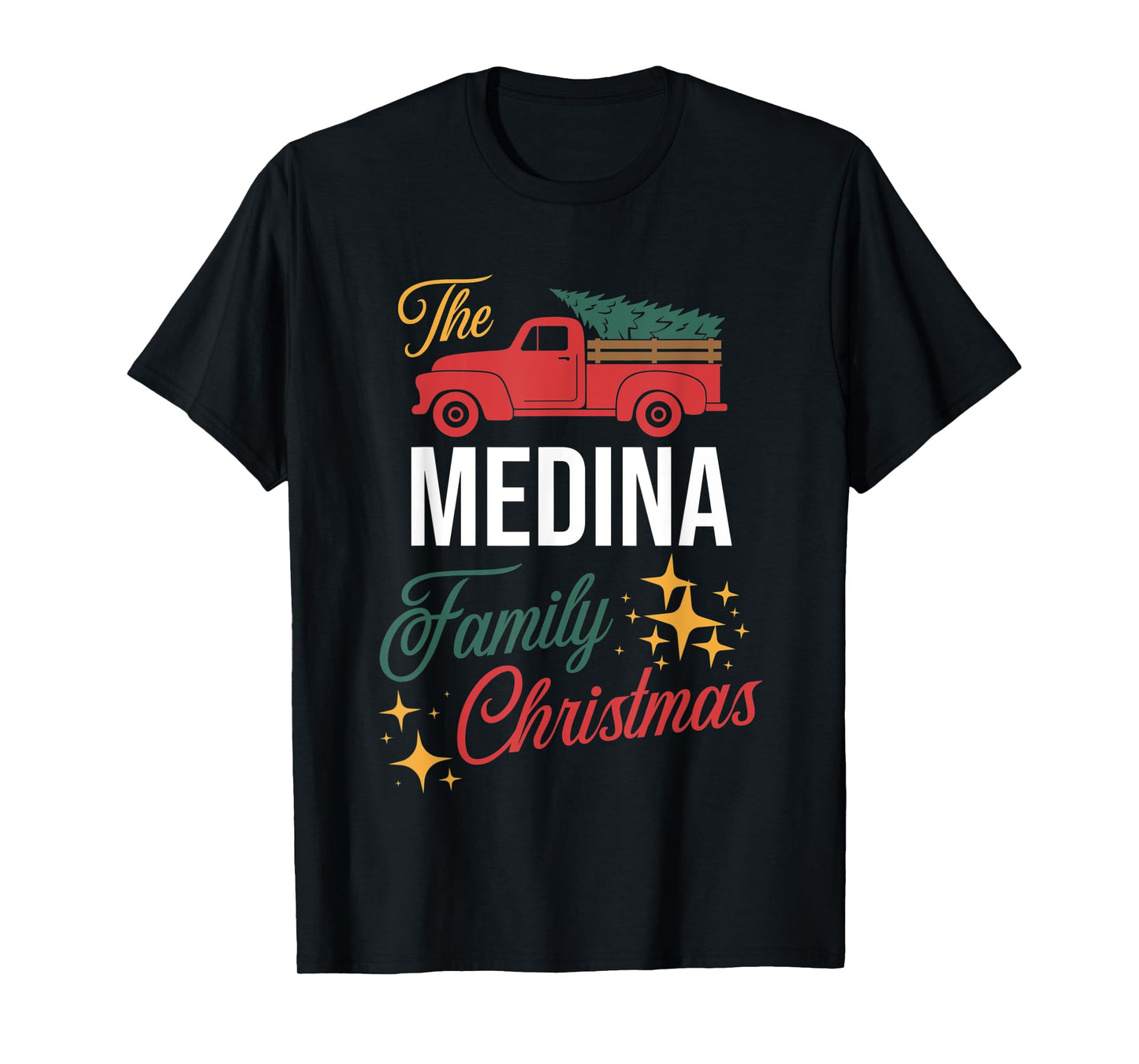 The Medina Family Christmas Matching Pajamas Group Gift T-Shirt