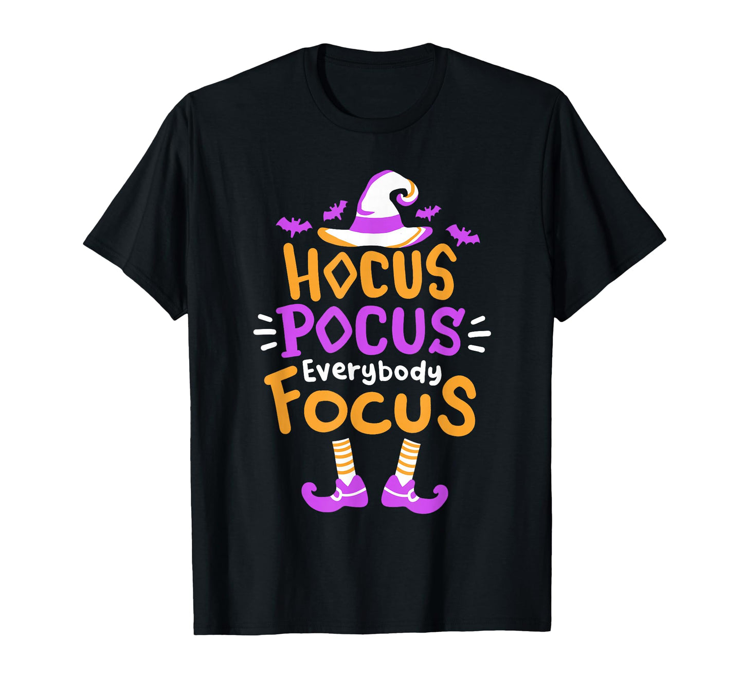 Hocus Pocus Everybody Focus Funny Halloween Costume Teachers T-Shirt