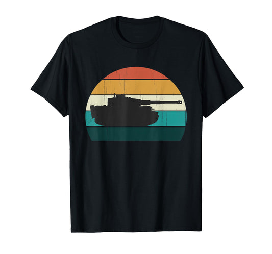 Vintage Tiger Tank - World War 2 (WW2) History Retro Sunset T-Shirt