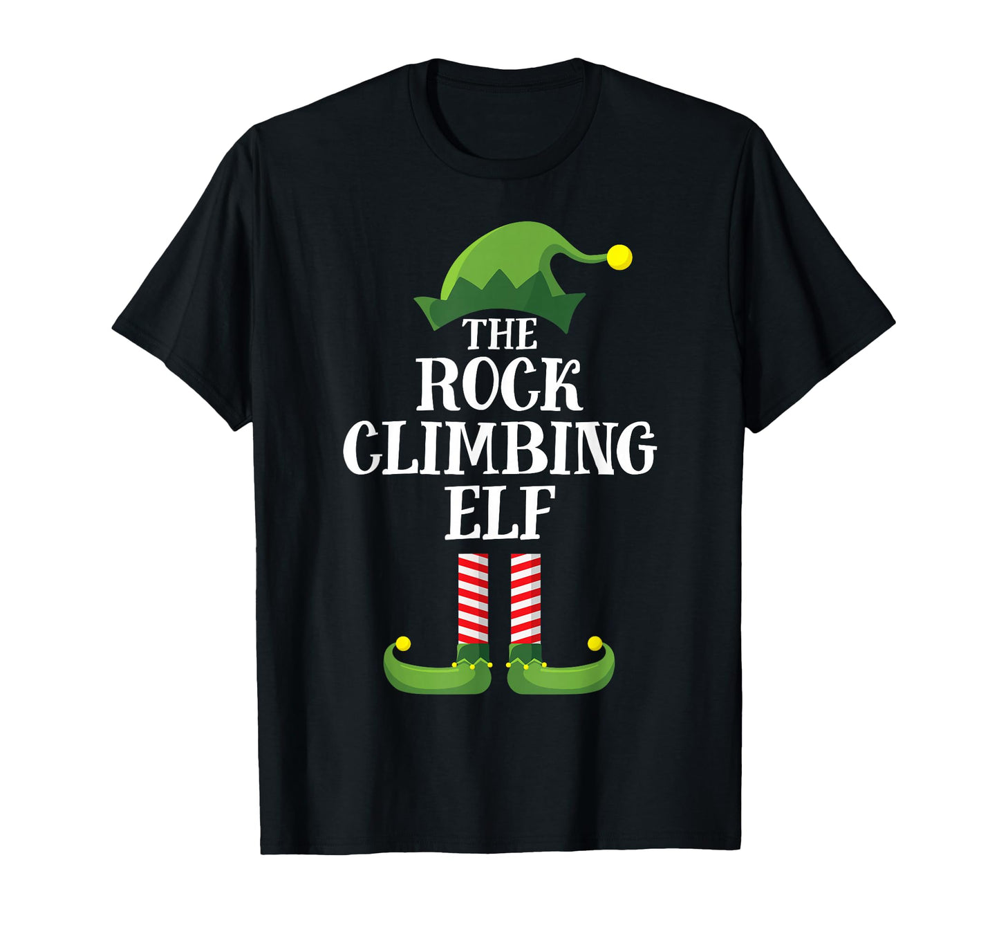 Rock Climbing Elf Matching Family Group Christmas Pyjamas T-Shirt