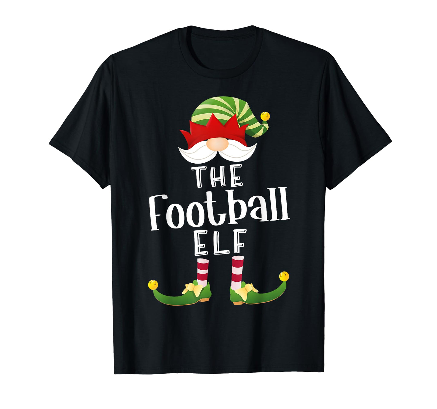 Football Elf Group Christmas Funny Pajama Party T-Shirt