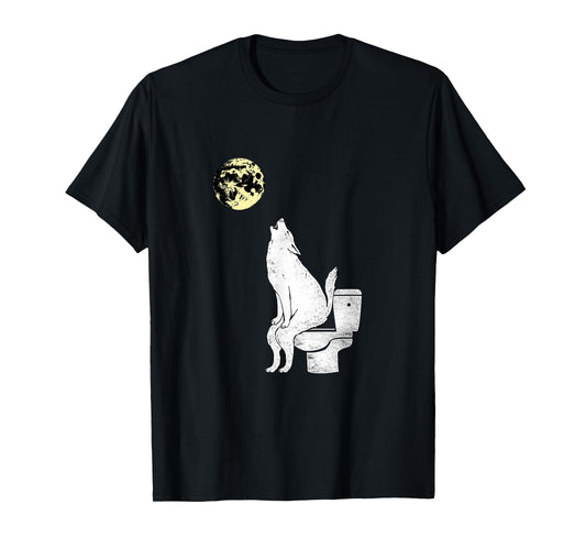 Wolf on The Toilet Gift T-Shirt