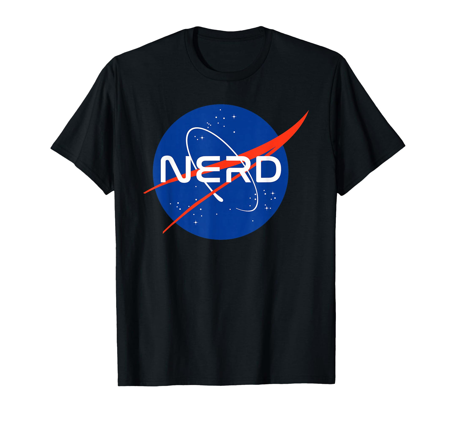 Nasa Nerds NASA Nerd T-Shirt, Kids, Unisex, Short Sleeve, Black, Small, Space-Themed, Cotton 100%