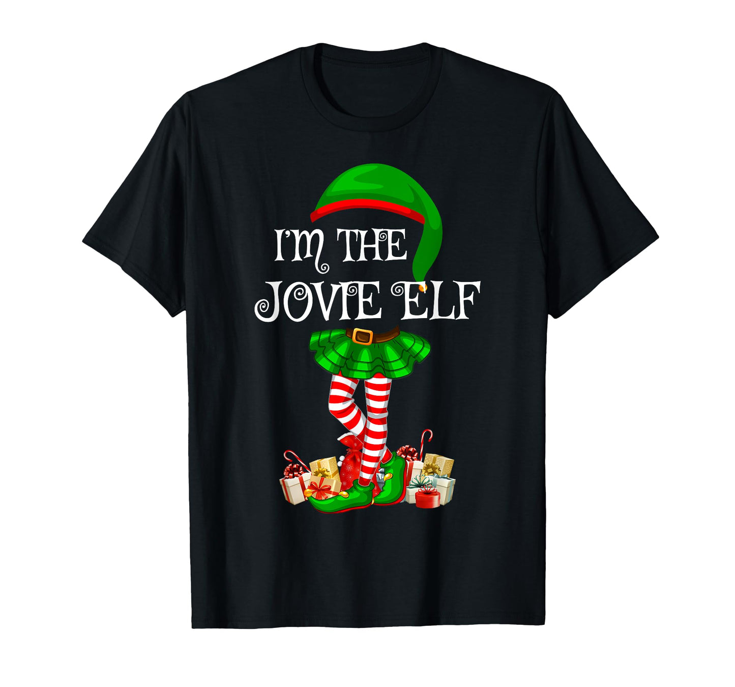 Matching Family Women Girls I'm The Jovie Elf Christmas T-Shirt