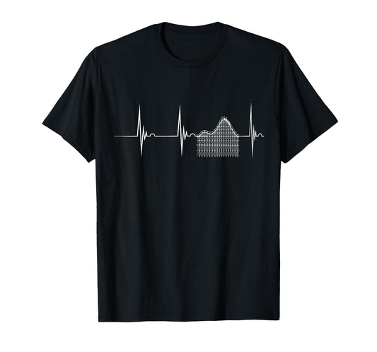 Roller Coaster Heartbeat EKG Pulsline Thrillseekers T-Shirt T-Shirt