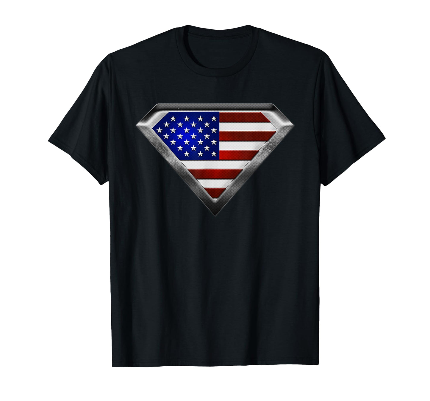 Super USA Flag Superhero Patriotic American Flag T-Shirt