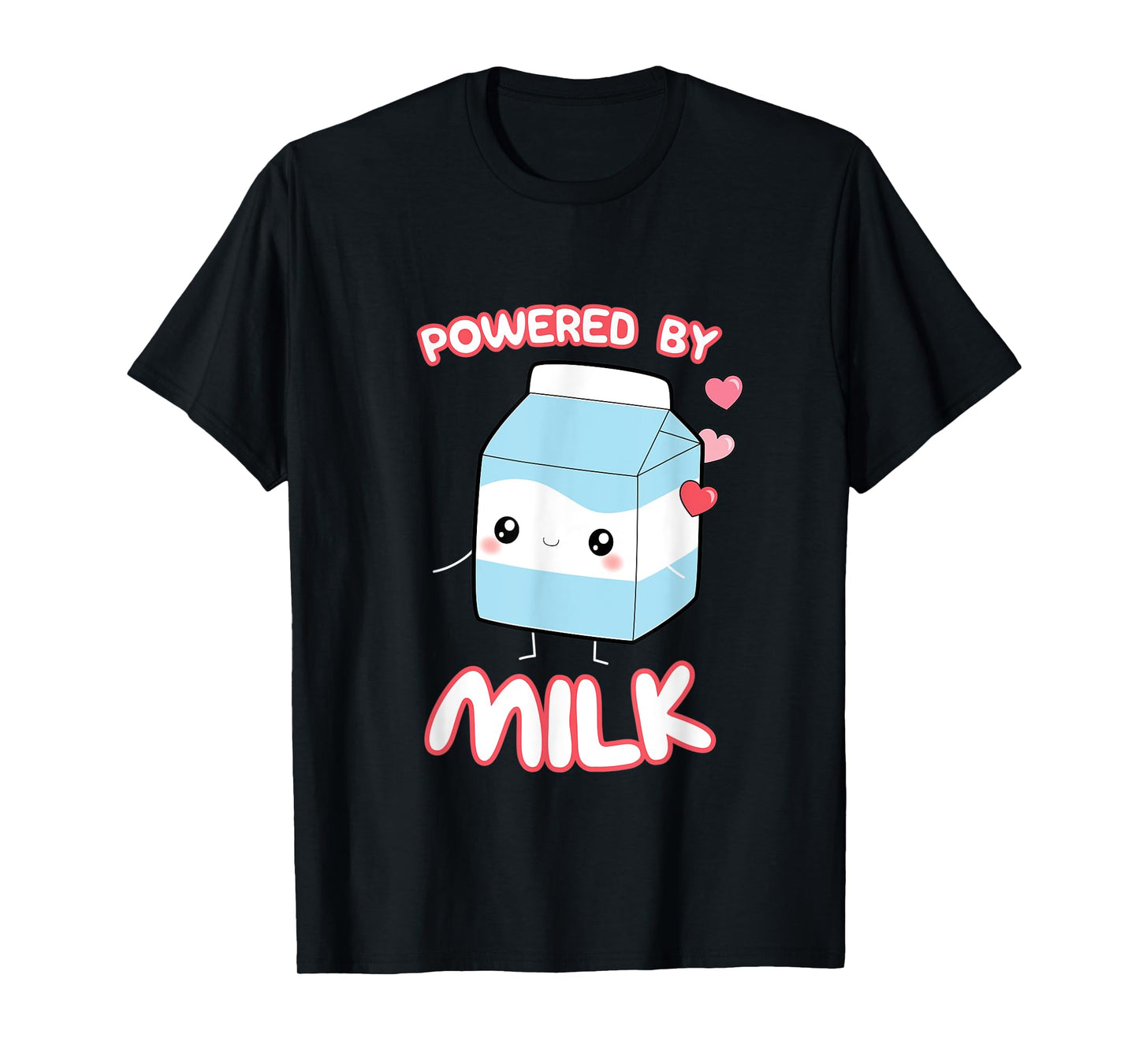Powered By Milk, Kawaii Milk Otaku Top T-Shirt