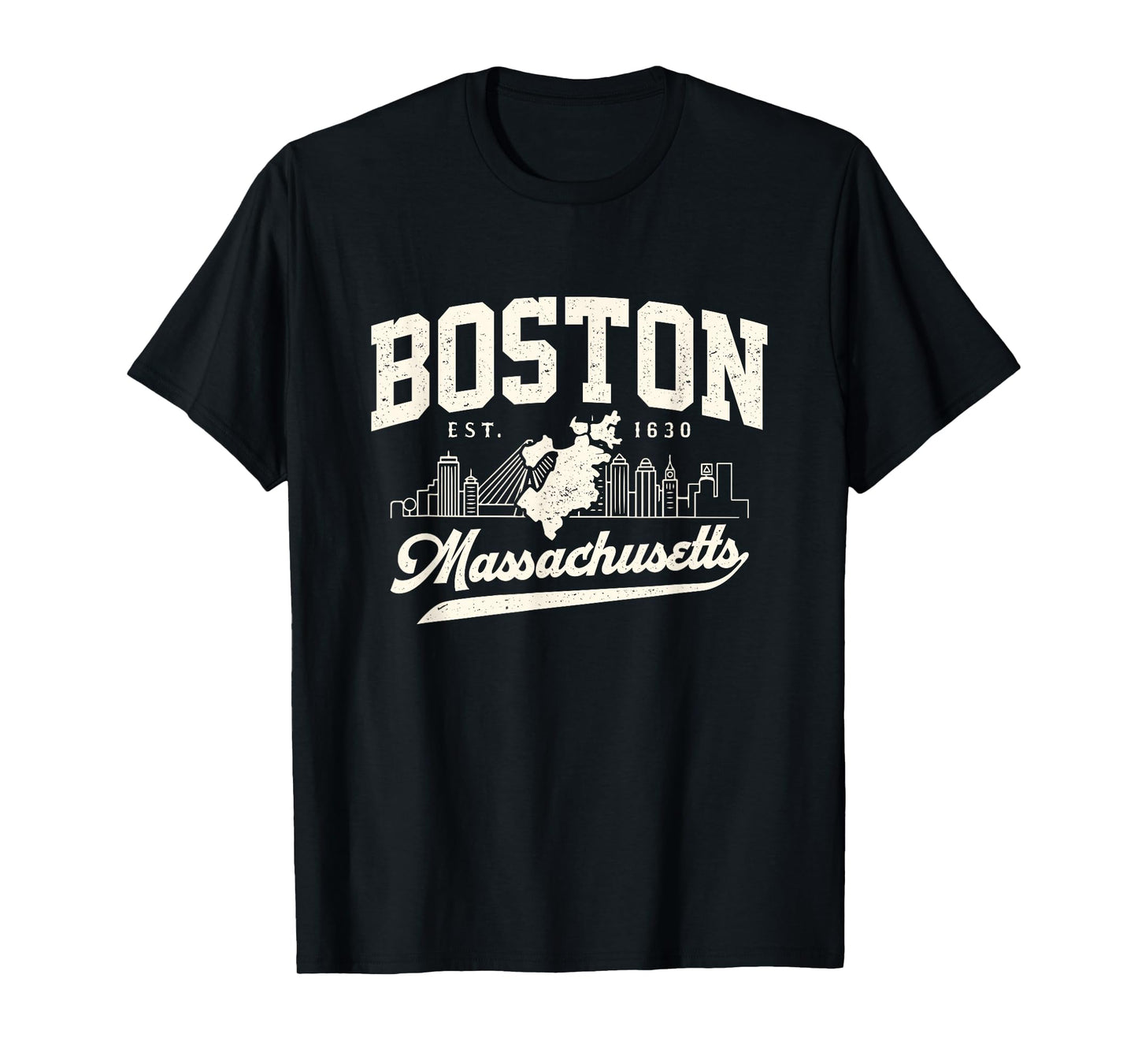 Vintage Boston Massachusetts Est. 1630 Souvenir T-Shirt